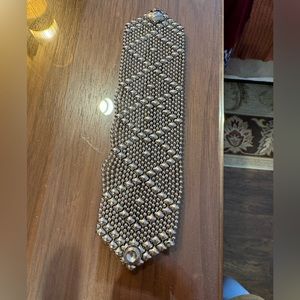 Liquid Silver leather bracelets set of 2